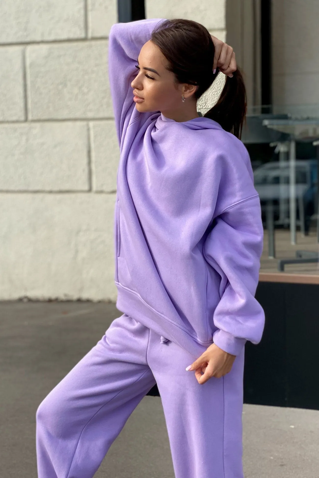 Maxct Pocketed Hoodie Elastic Waist Long Pants Set