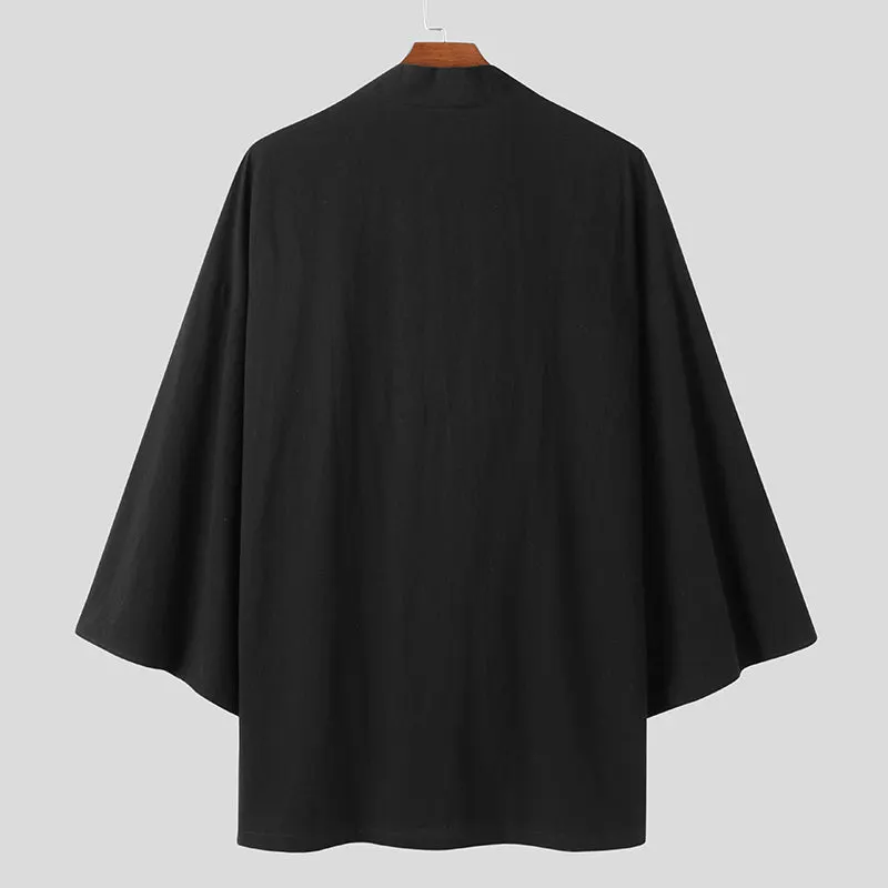 Maxct - Mens Long Sleeve Cotton Linen Baggy Cardigan JacketG