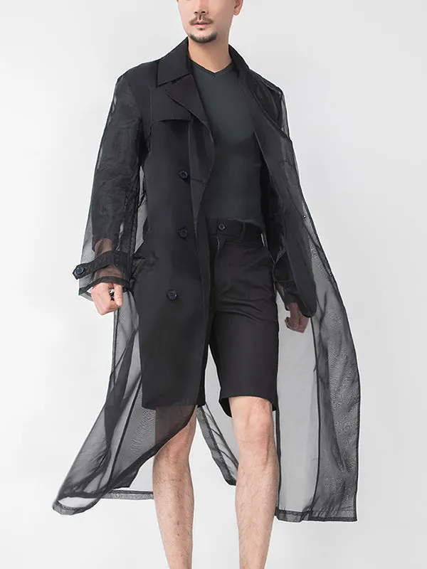 Maxct - Men's Mesh See Through Long Jacket F