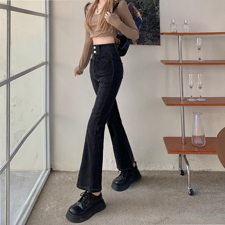 Heart Crush Flare Cropped Jeans Maxct