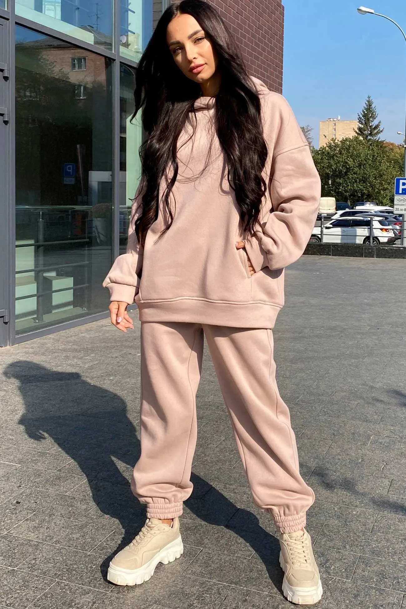 Maxct Pocketed Hoodie Elastic Waist Long Pants Set