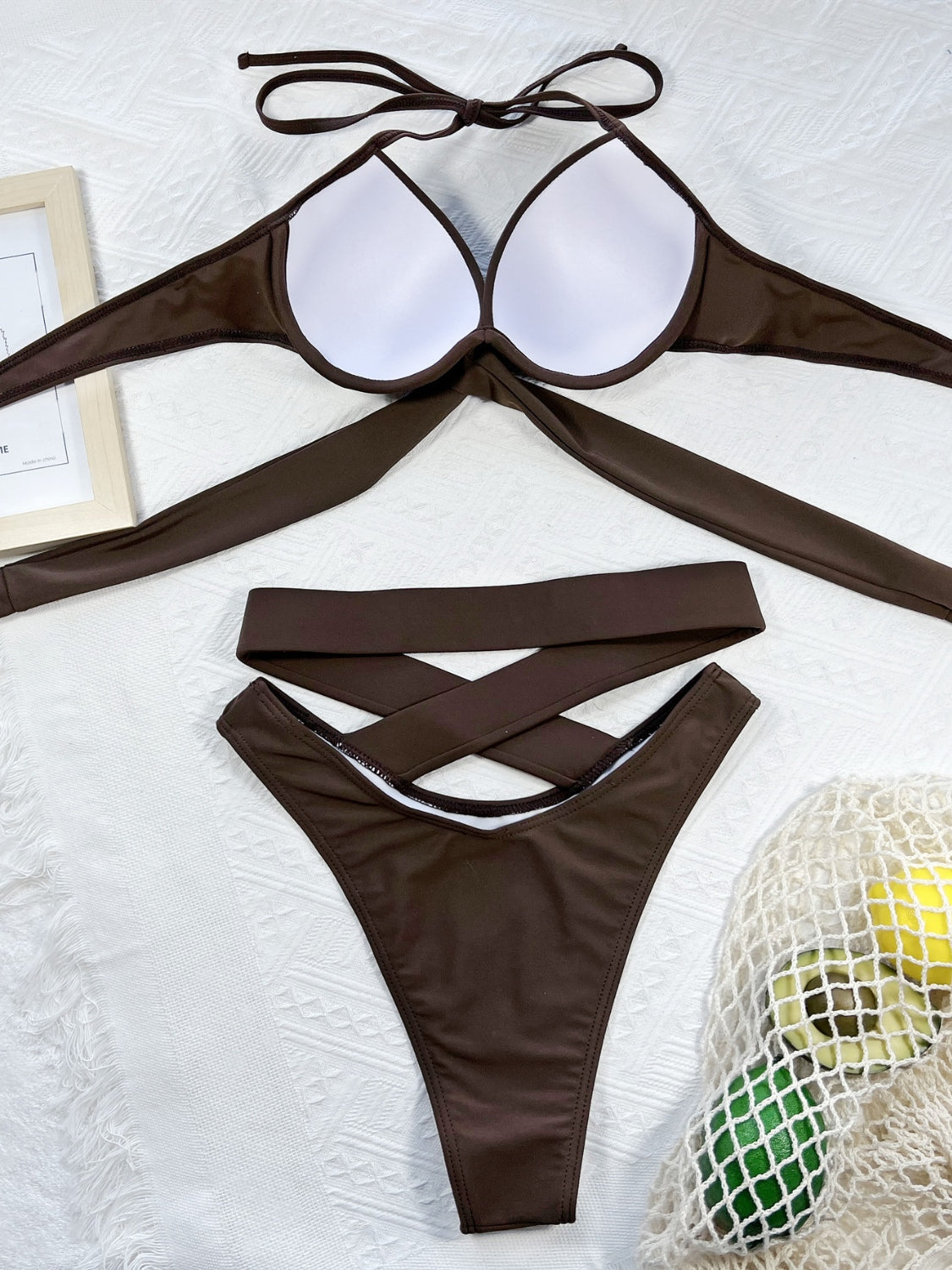 Maxct &Crisscross Halter Neck Bikini Set