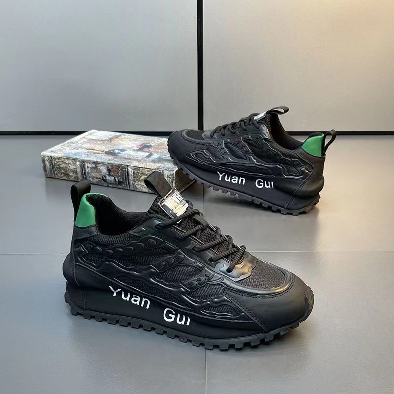 Fan Rood Platform Sneakers: Leather & Mesh for Men - true deals club