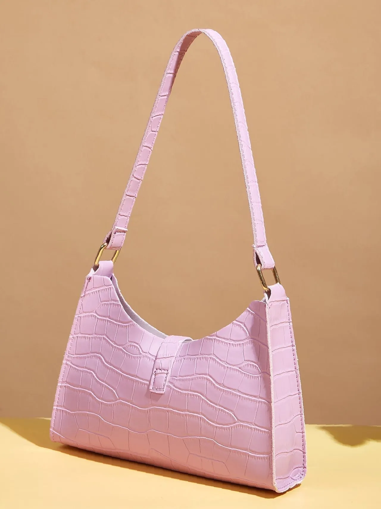 Bag For Love - Croc Embossed Square Bag  - Women Maxct Bags