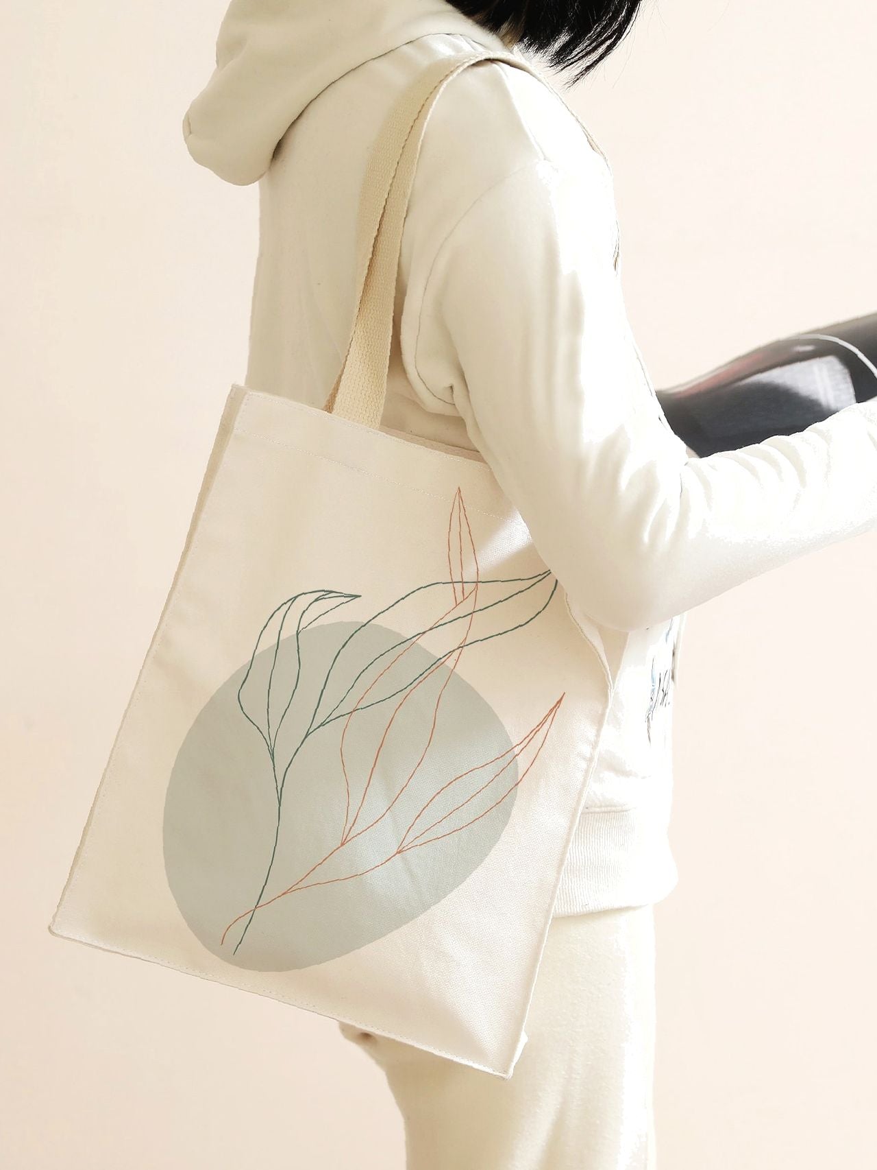 Maxct - Leaf Print Shopper Bag  - Women Tote Bags