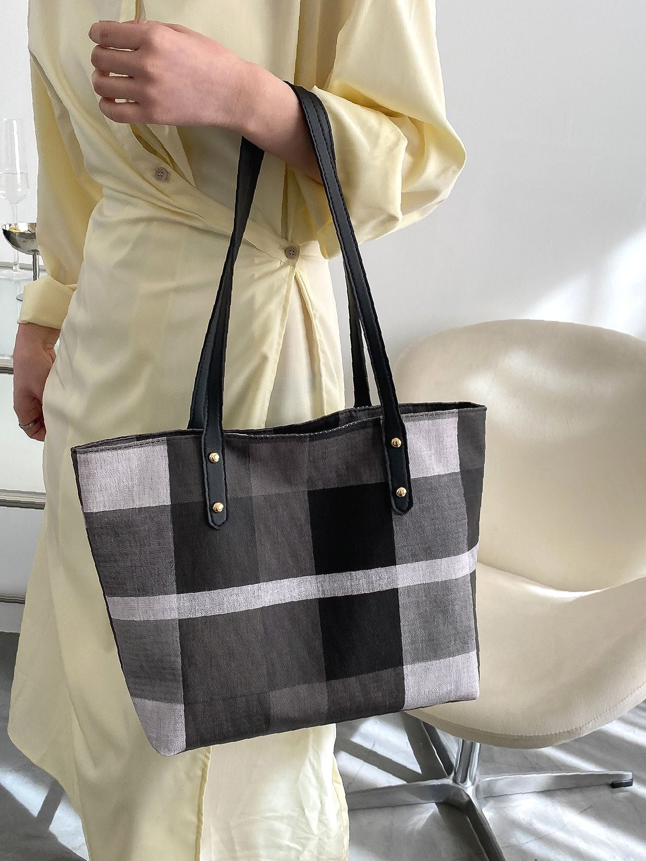Maxct - Colorblock Large Capacity Tote Bag  - Women Tote Bags