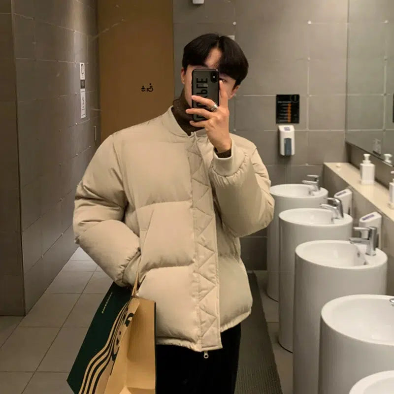 Maxct Crew Neck Cotton Baseball Jacket
