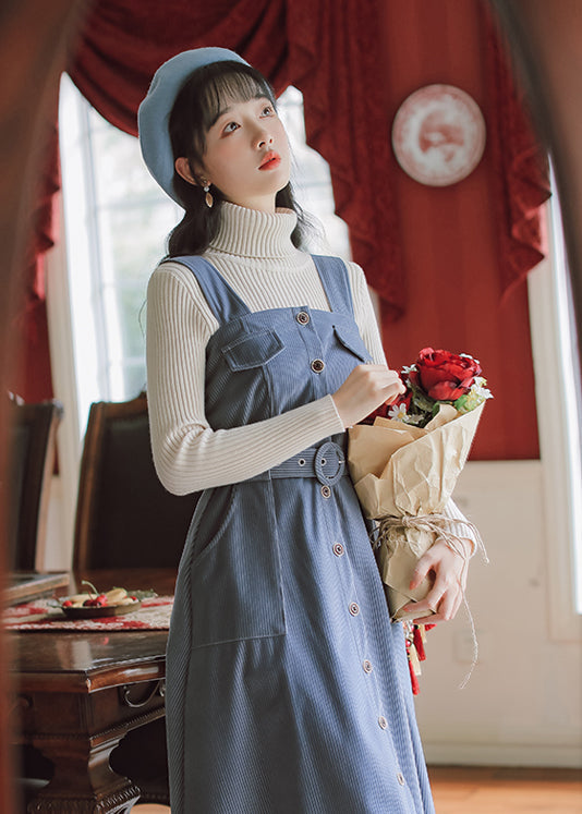 Corduroy Button Up Midi Dress Maxct