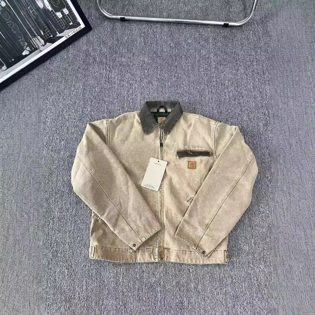 Maxct guys fits jacket American Retro Workwear Washed Batik Coat for Men
