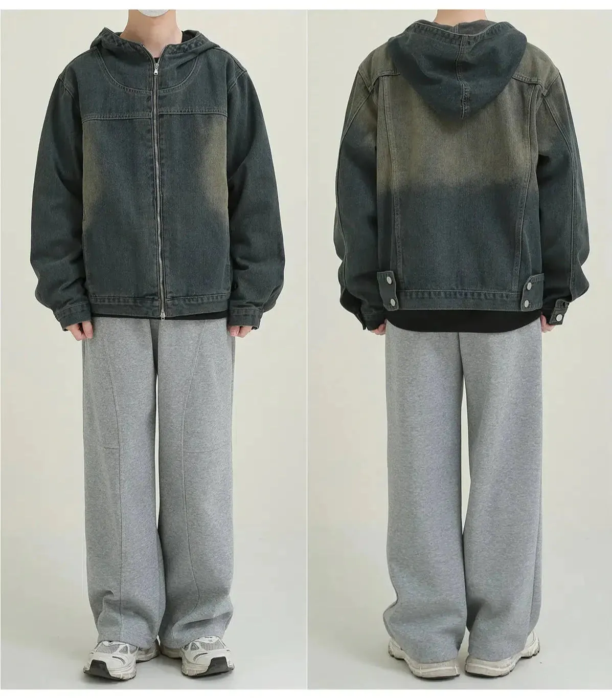 Maxct Blue Hooded Denim Jacket