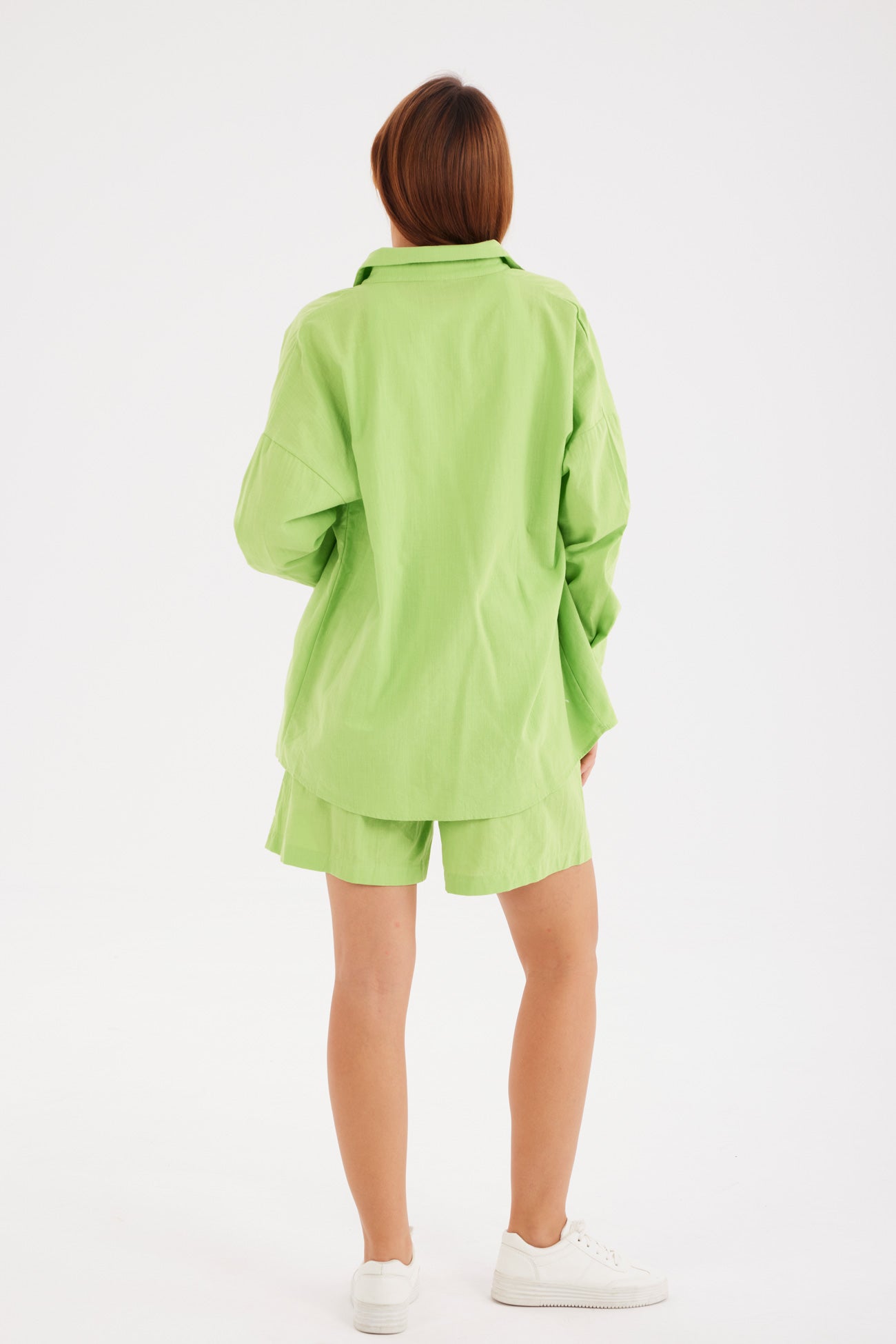 Maxct Single-breasted Long Sleeve Shirt Shorts Suit