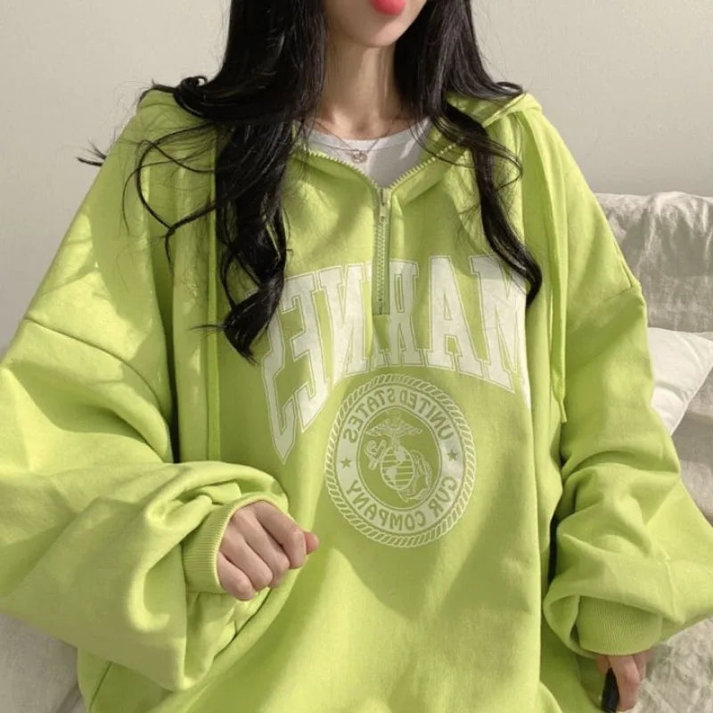 Thin Pullover Marines Hoodie for Women Maxct - Image 4
