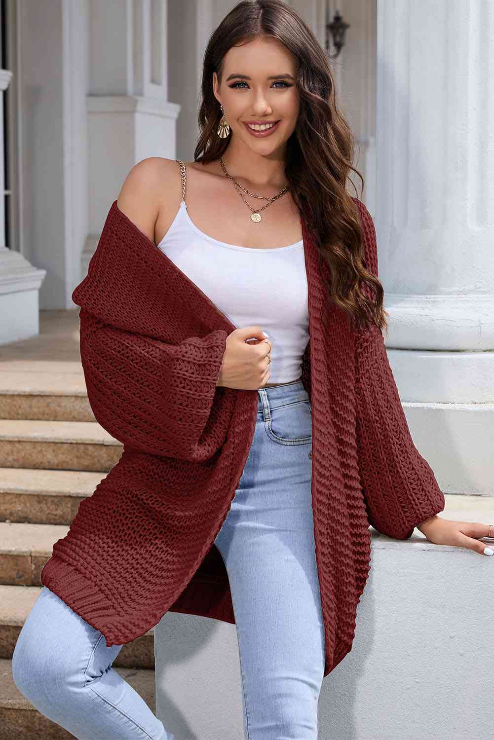 Maxct &Open Front Longline Cardigan