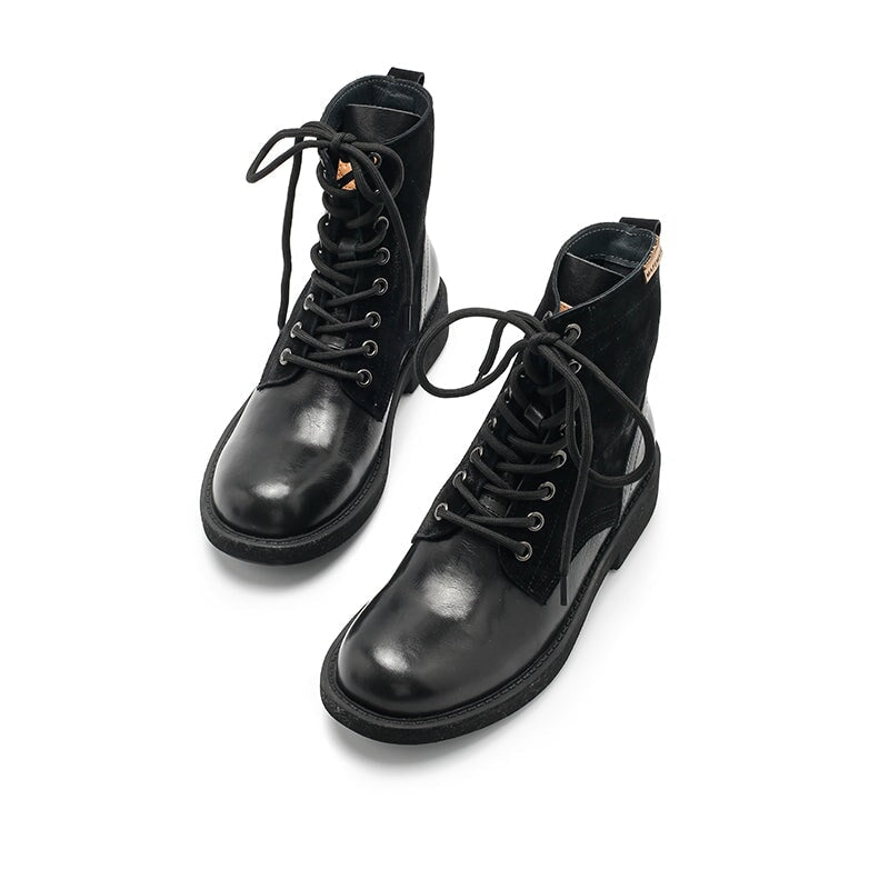 Women's Martin Boots Lace Up Short Boots Handmade Maxct