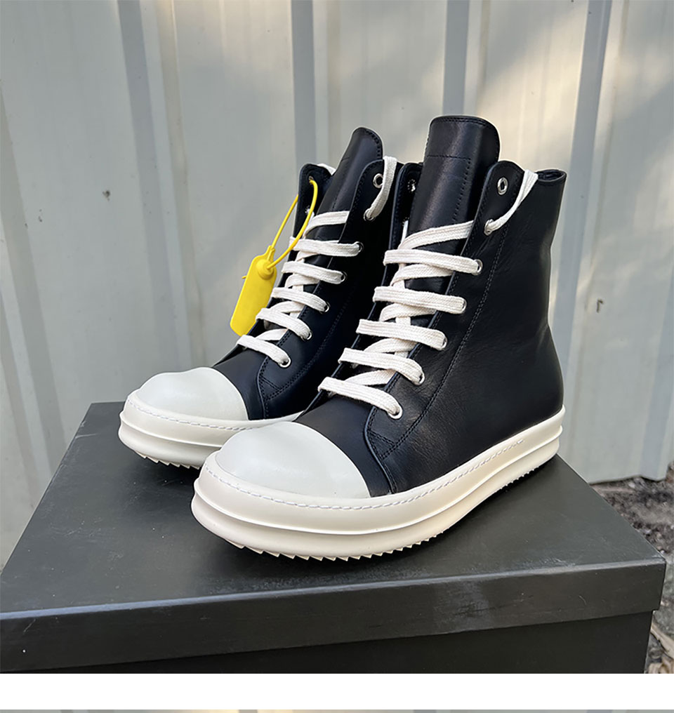 High Top Sneakers- Unisex Motorcycle Zip Boots