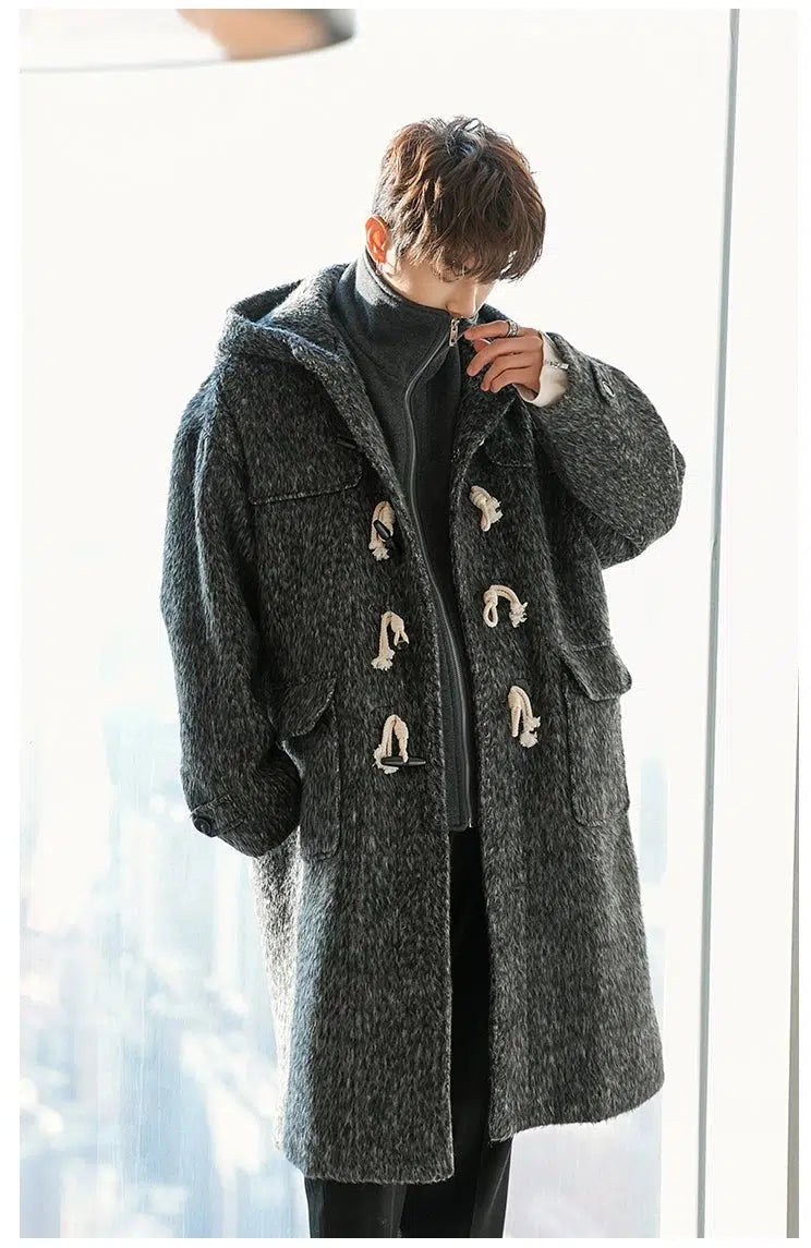 Maxct Two-piece Horn Button Woolen Coat