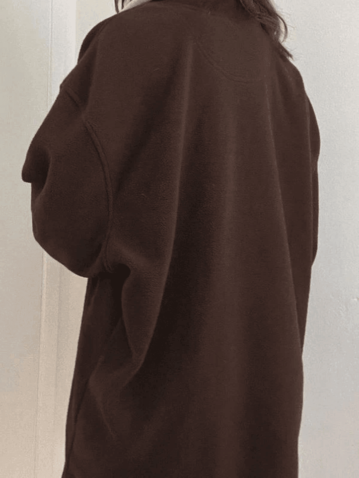 Maxct Fleece Patchwork Half Zip Sweatshirt