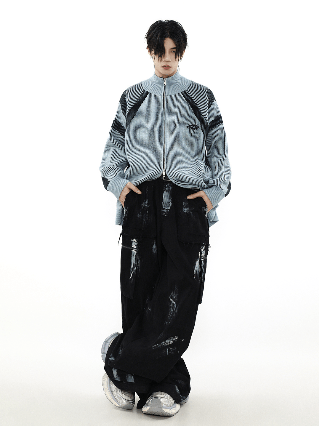 Maxct [Mrnearly] Striped Turtleneck Sweater Na857
