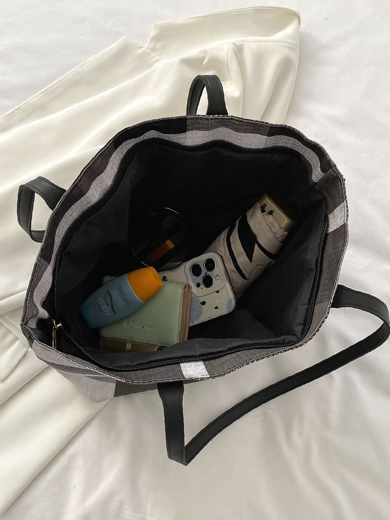 Maxct - Colorblock Large Capacity Tote Bag  - Women Tote Bags