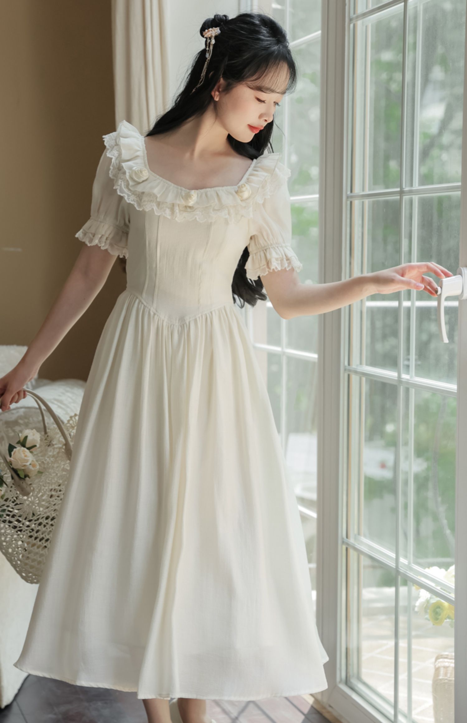 Blanc Rose Midi Dress Maxct