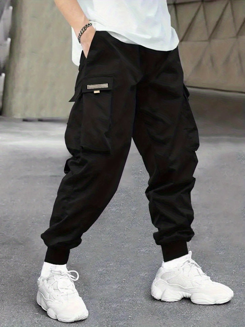 Men's Active Cargo Pants - Multi Pockets, Breathable & Stretchy Sweatpants For Outdoor Adventures