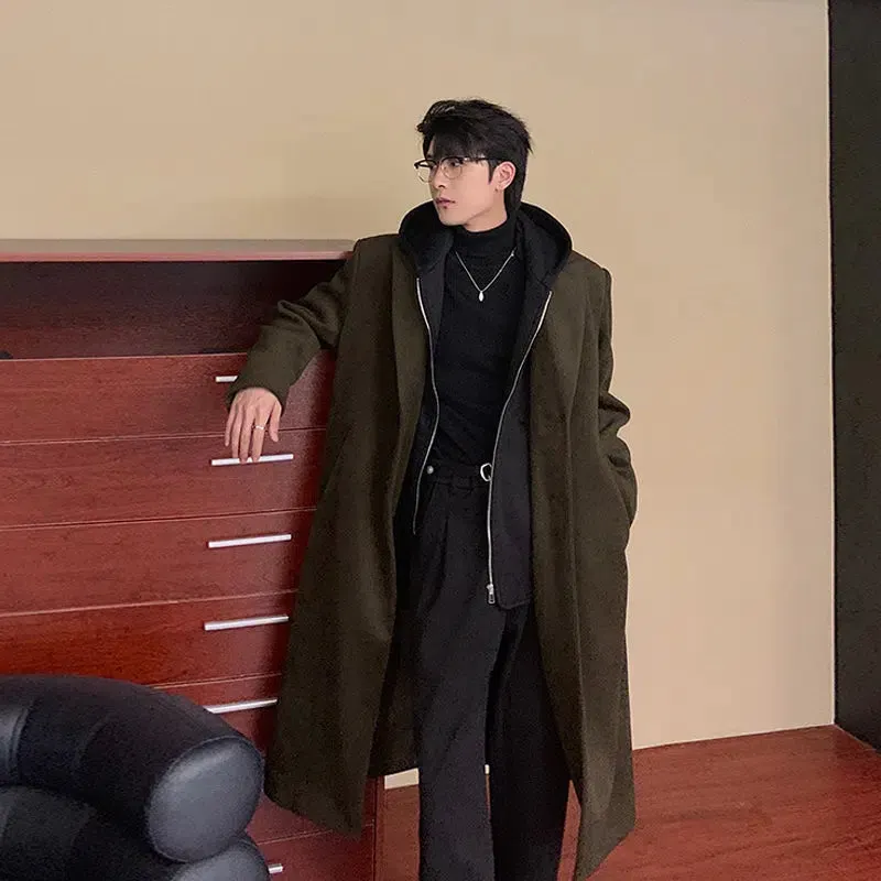 Maxct Hooded Two-piece Wool Trench Coat