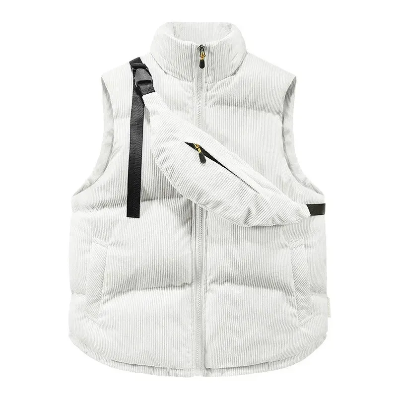 Maxct &Men's Corduroy Winter Vest With Chest Pack