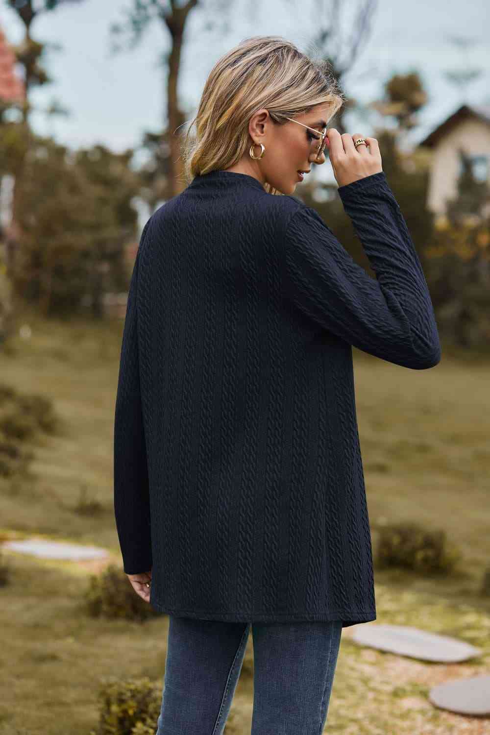 Maxct &Open Front Long Sleeve Cardigan