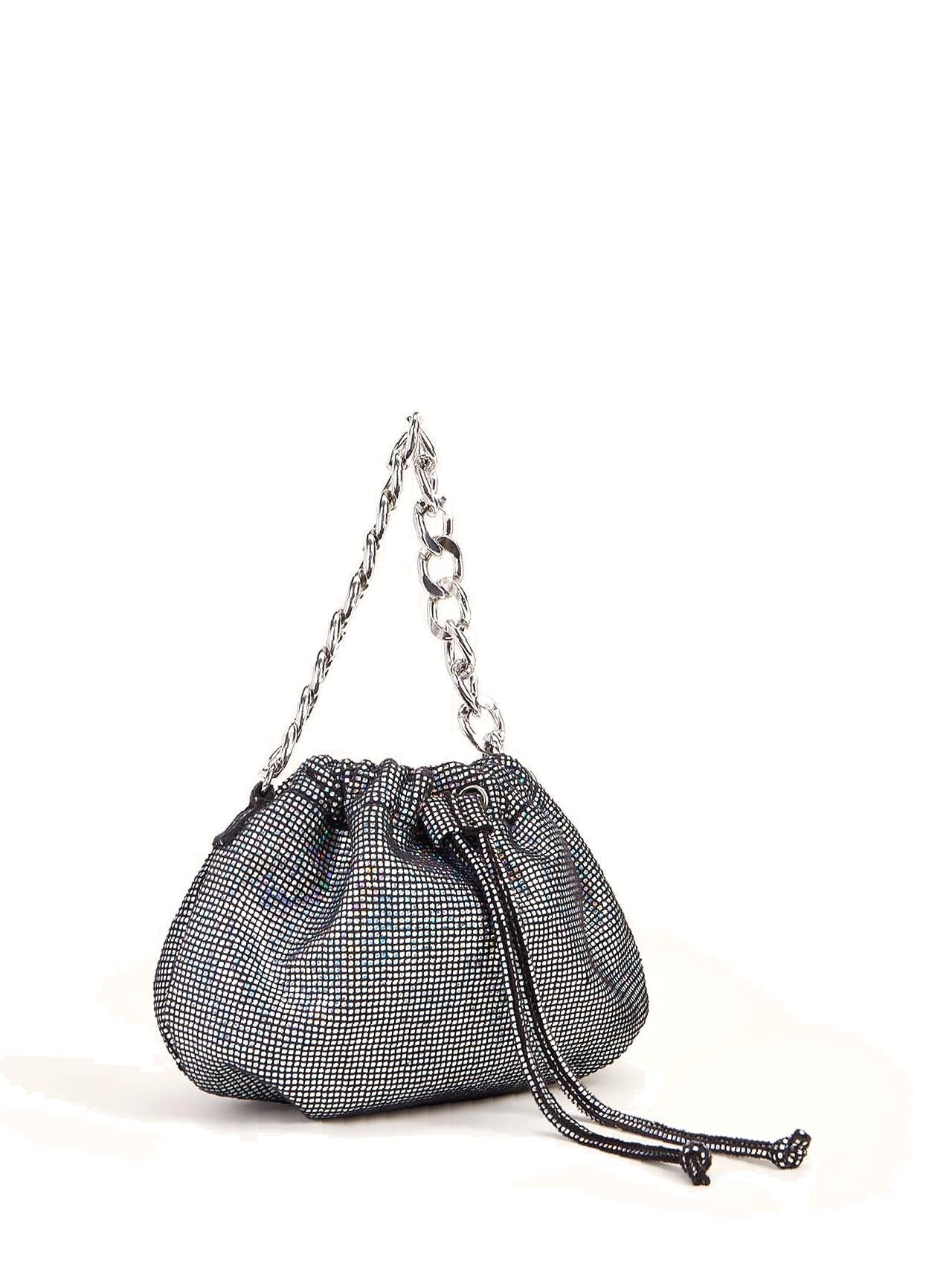 Bag For Love - Drawstring Design Rhinestone Chain Bag  - Women Maxct Bags