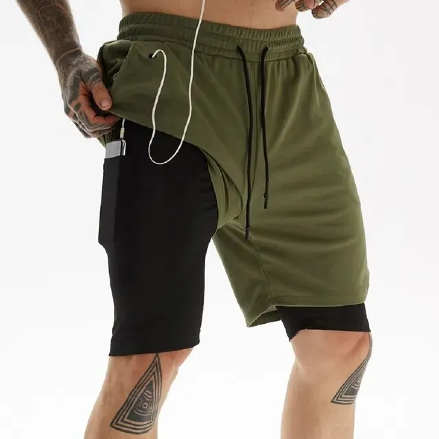 2-in-1 Running Shorts For Men Maxct