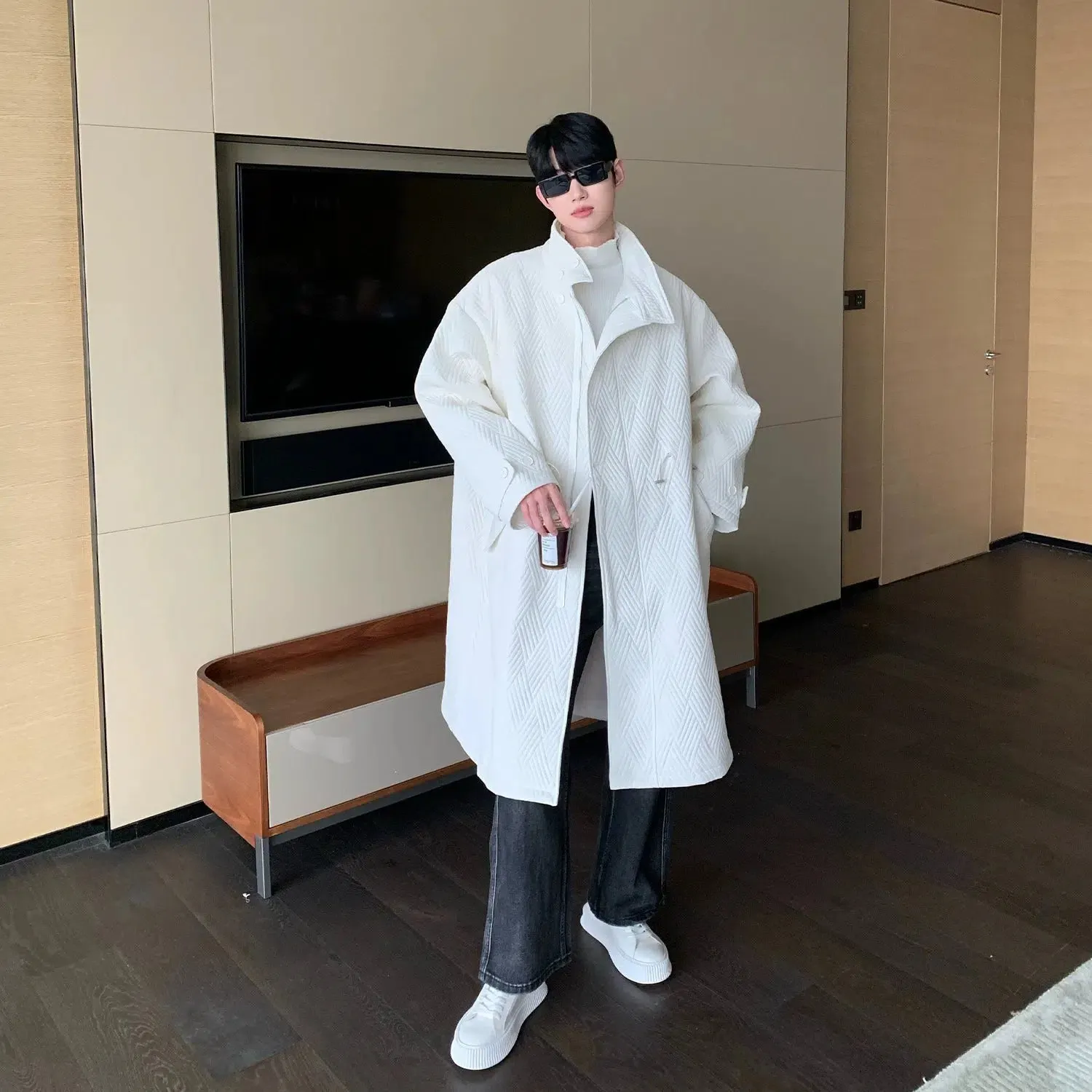 Maxct Velvet Thickened Knee-length Fleece Coat