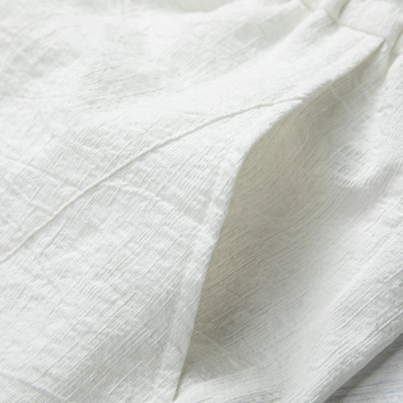 Maxct Summer Cotton Linen Loose Shorts