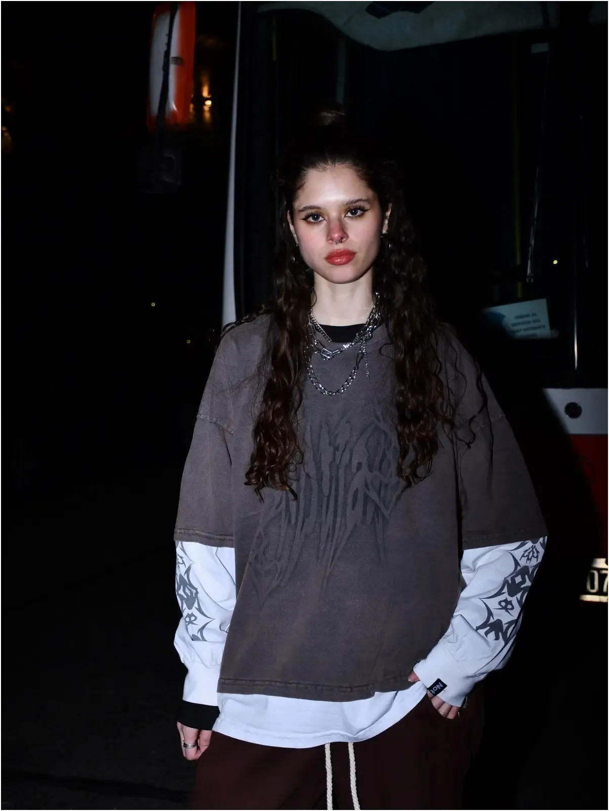 Y2k Long Sleeved T-Shirt Oversized Sweatshirt Vintage Anime Striped Printed Pattern Clothes Streetwear Hip-Hop Rap Gothic Style