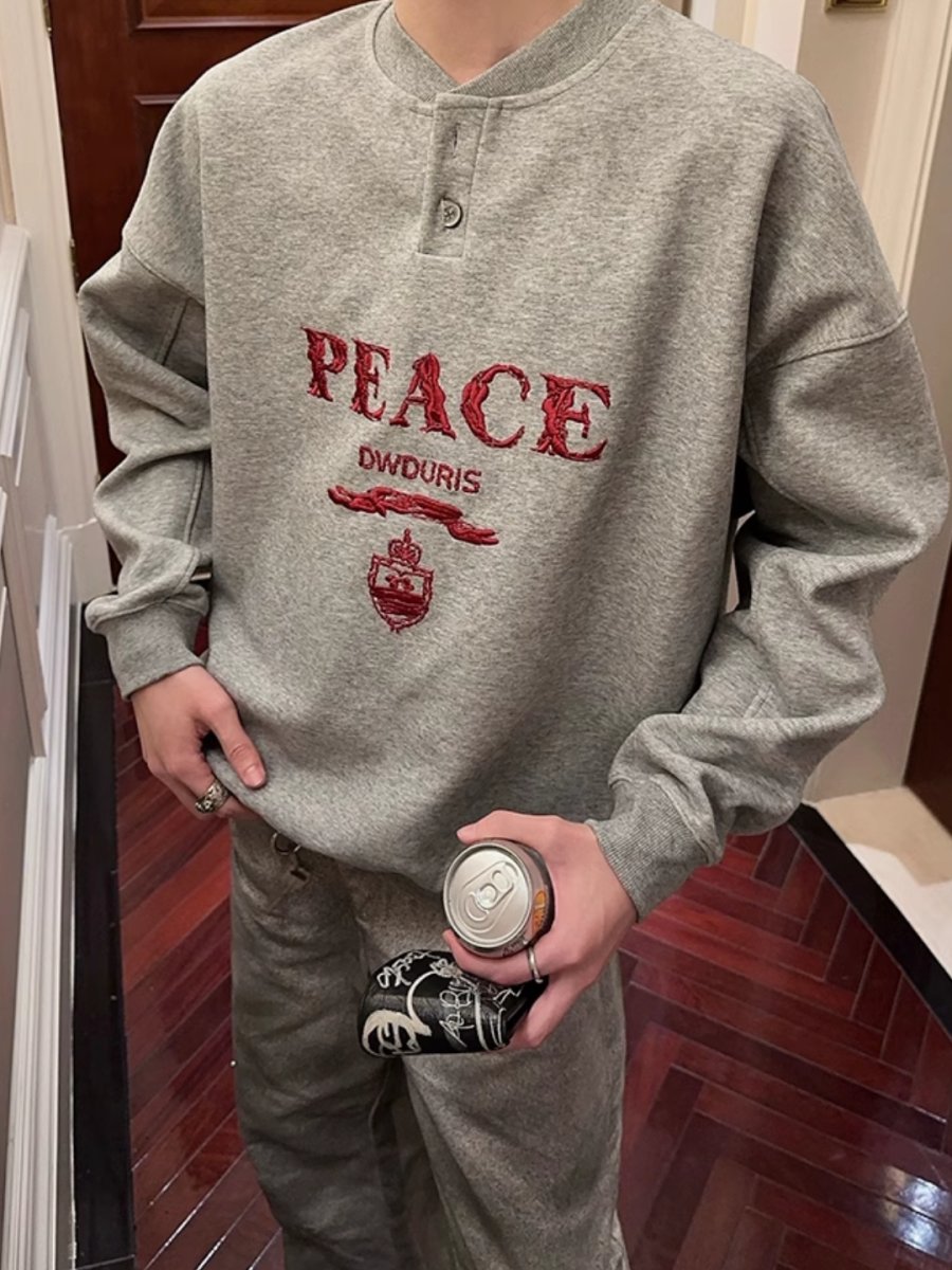 Maxct [Jh Homme] Logo Long-Sleeved Round Neck Sweater Na1557