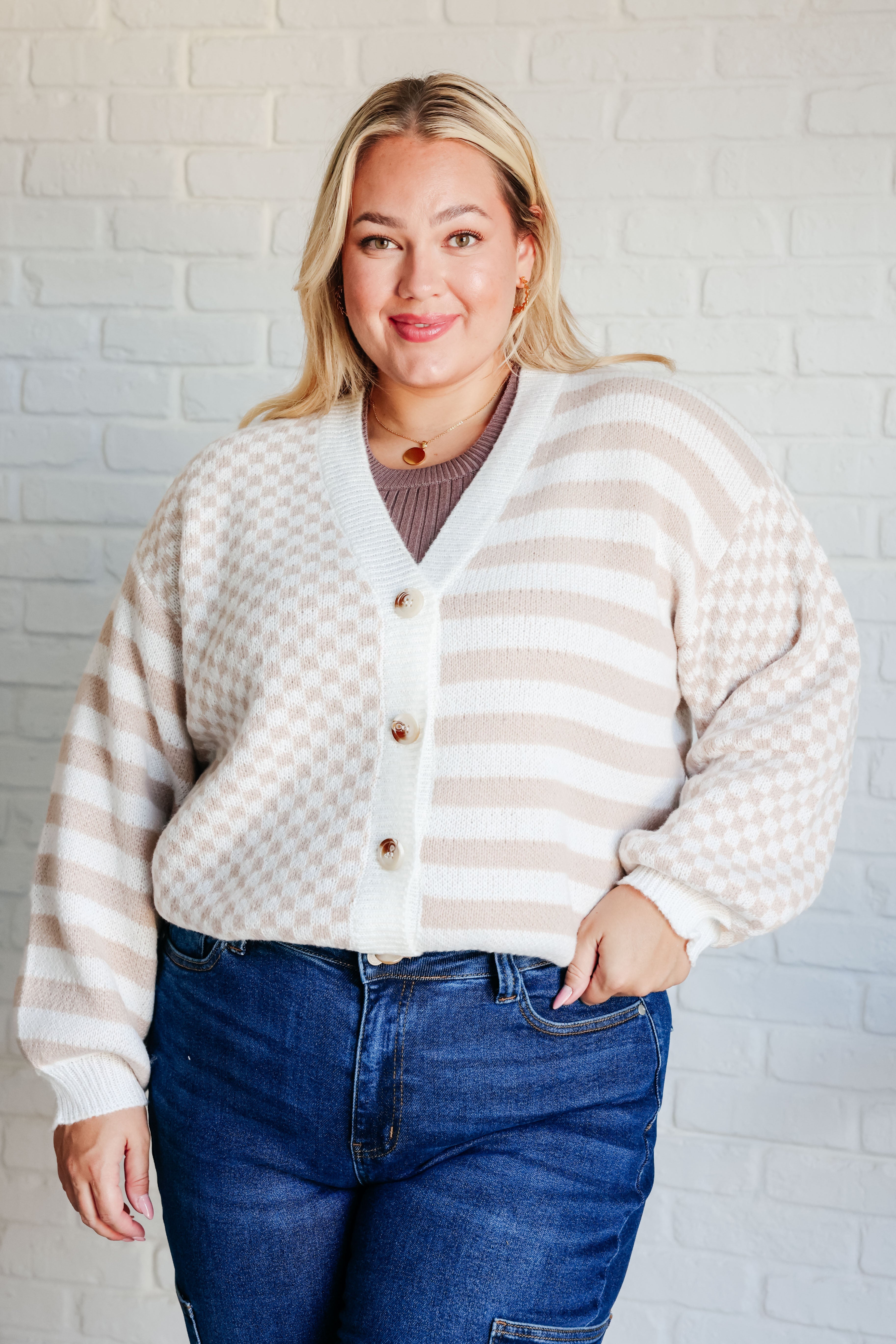 Maxct &Check That Line Cardigan