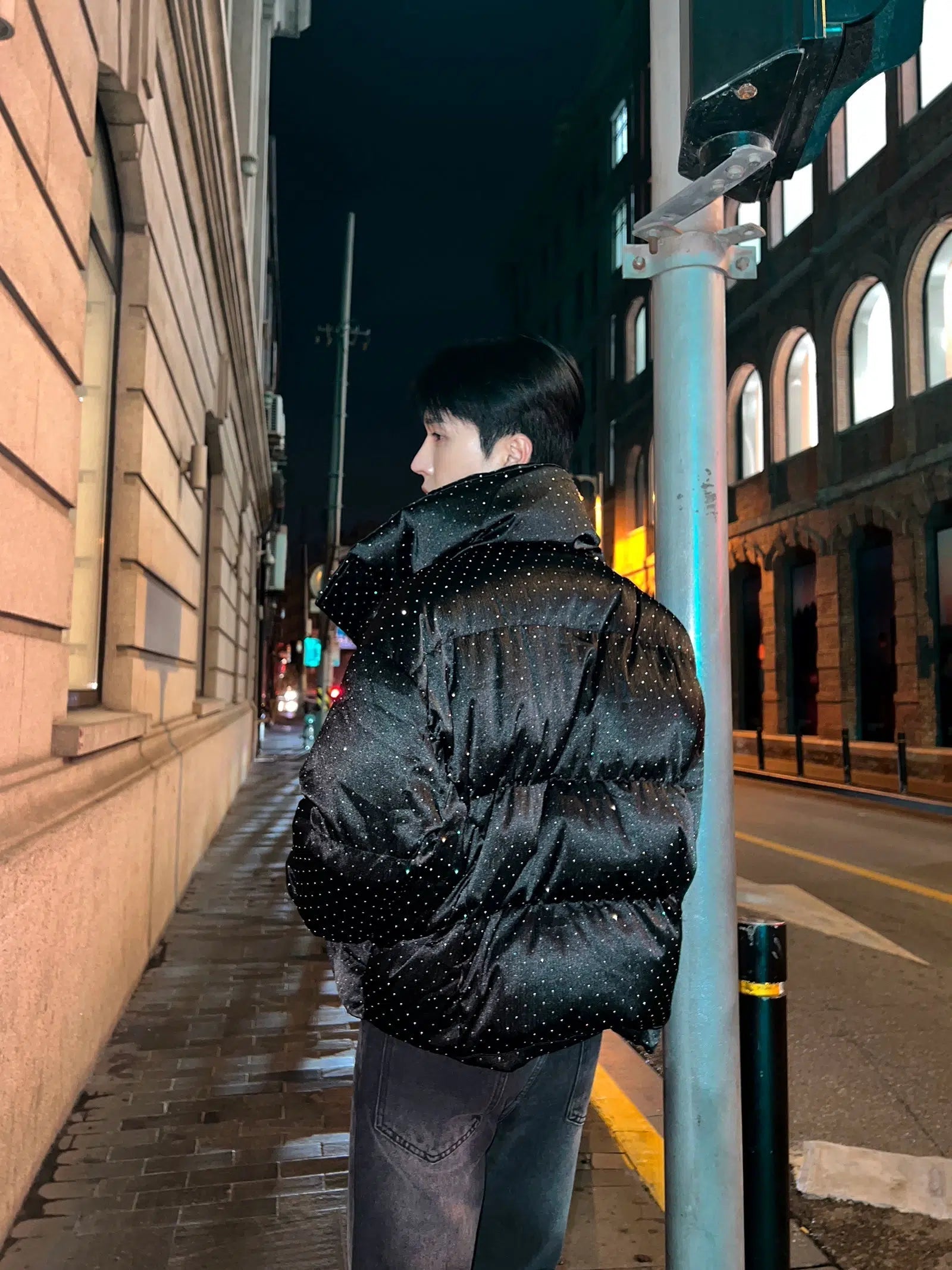 Maxct Star-studded Zipper Down Jacket