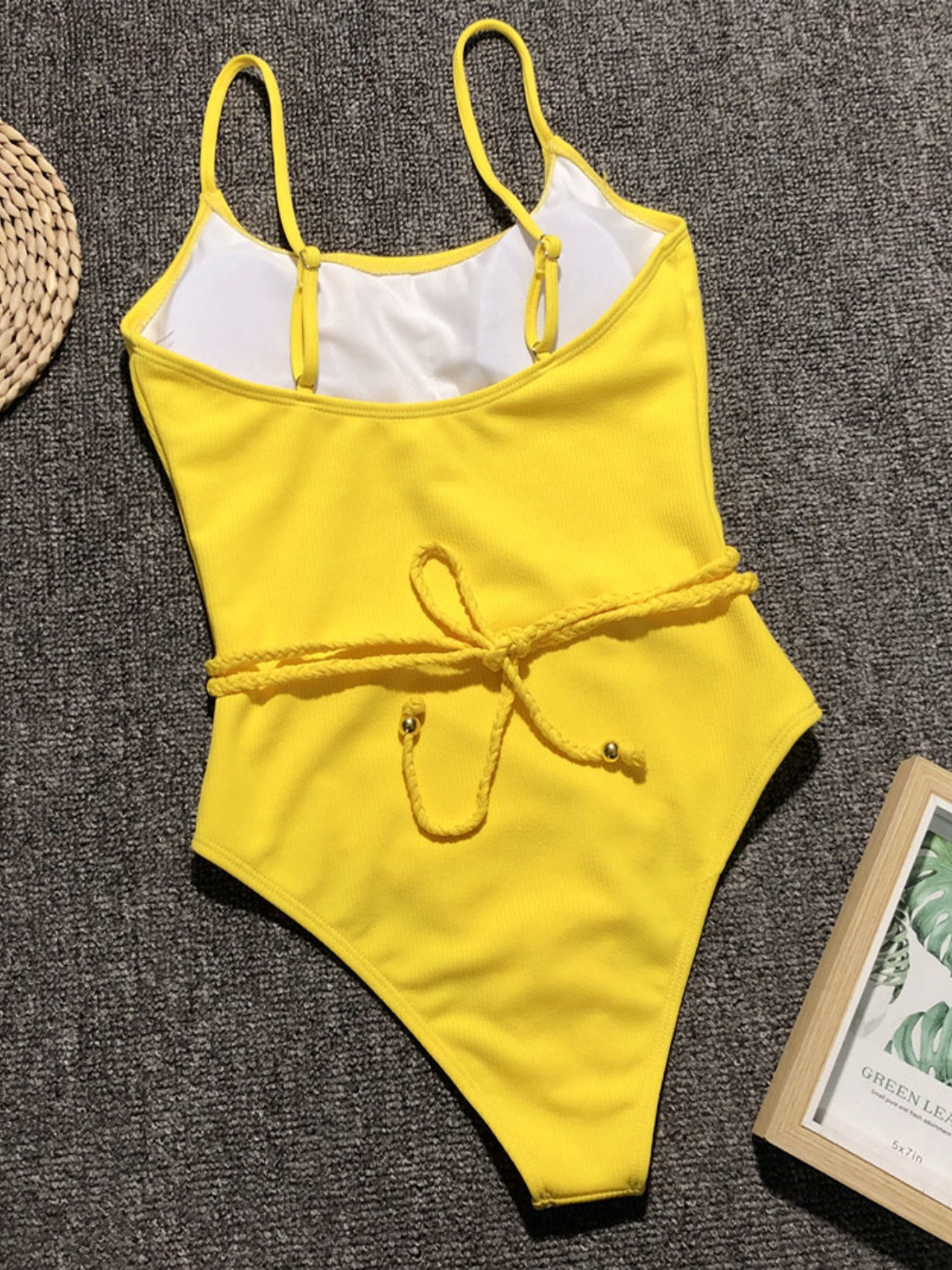 Maxct &Ribbed Tie Waist One-Piece Swimsuit