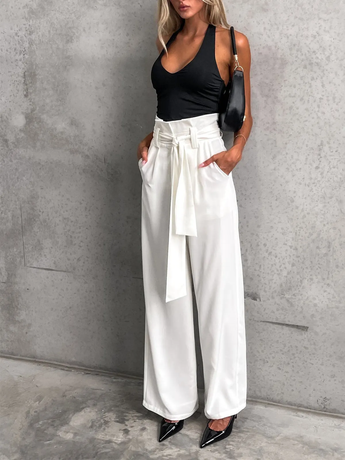 Maxct Minimalism Knotted Straight Leg Pants