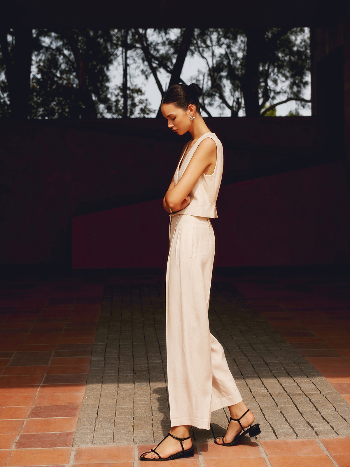 Maxct Solid Suit Straight Leg Pants