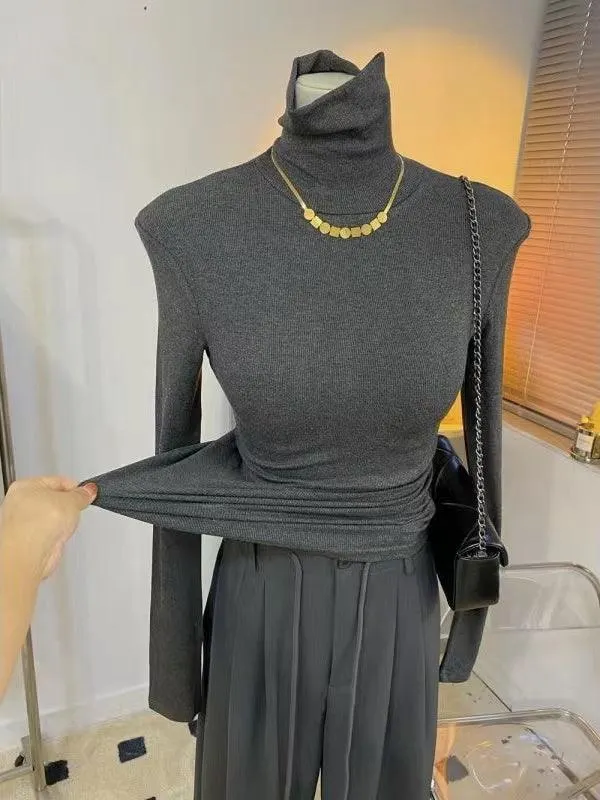 Maxct Simple Comfy Tight-fitting Knit Basic T-shirt
