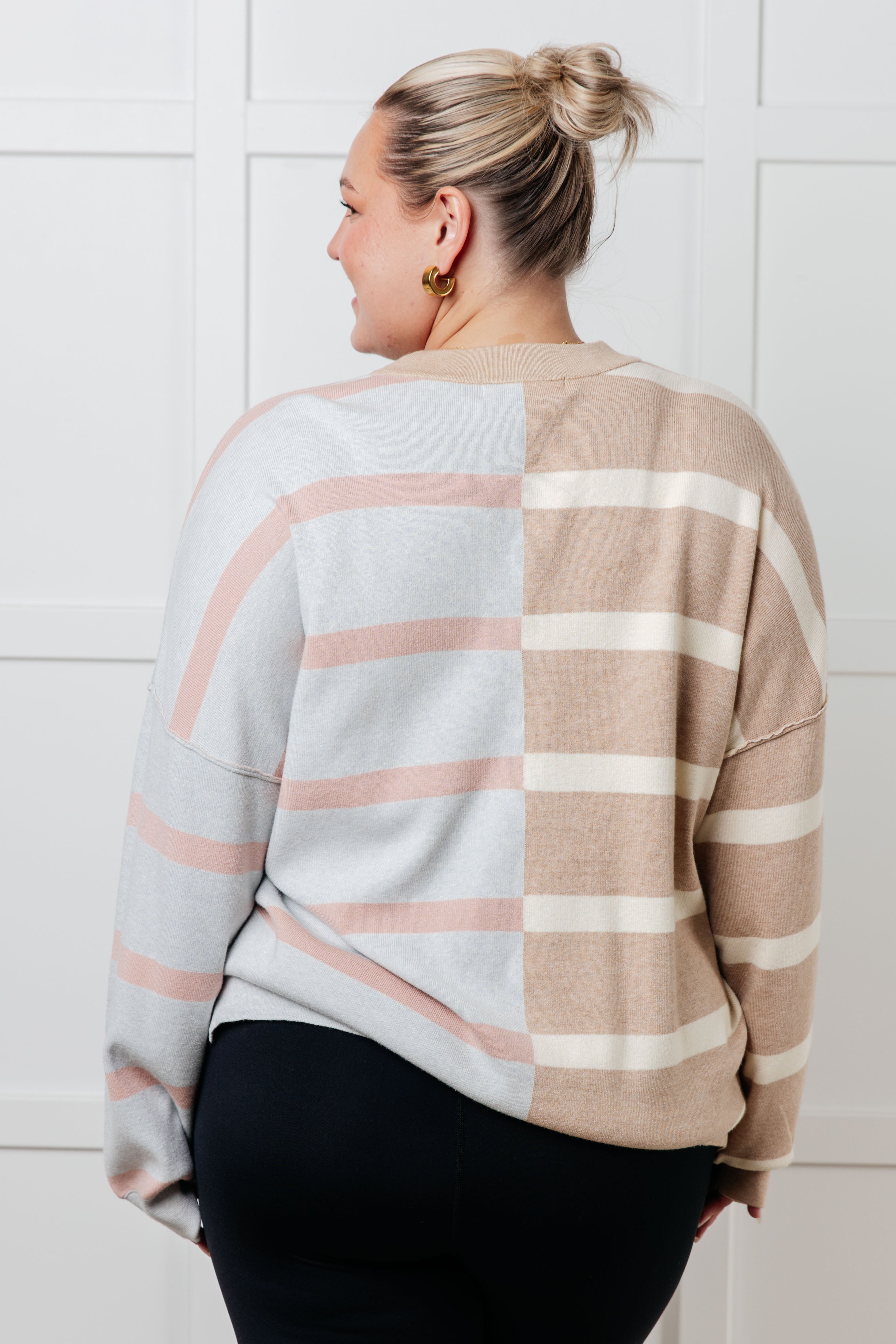 Maxct &Exceptional Thought Striped Patchwork Sweater