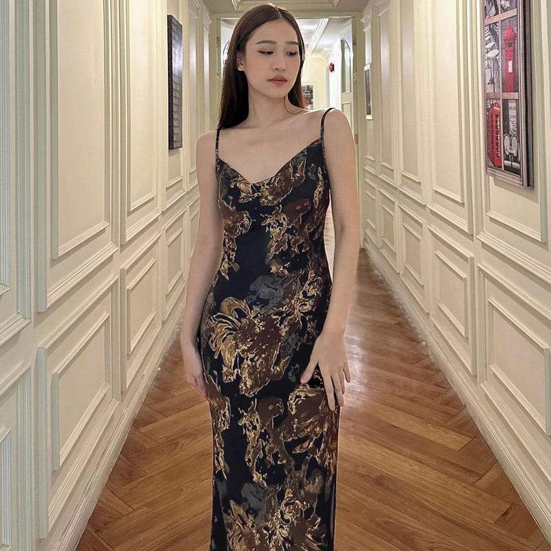 Maxct Style Hot Women's 2024 Summer New Fashion Printing Sexy Backless Lace Dress Manufacturers Wholesale - Image 10