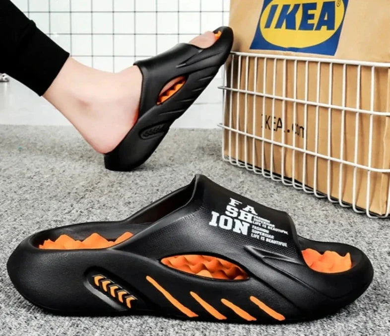 Summer Shoes Indoor Outdoor Soft Sole Slides for Men Maxct
