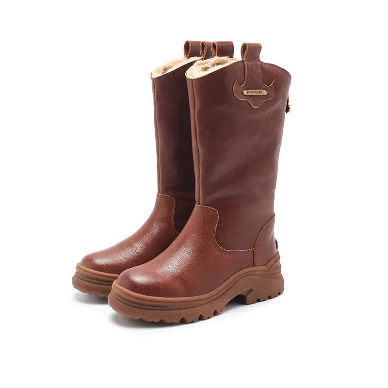 Womens Mid Calf Boots Snow Boots Have Fleece Lined for Cold Winter Maxct