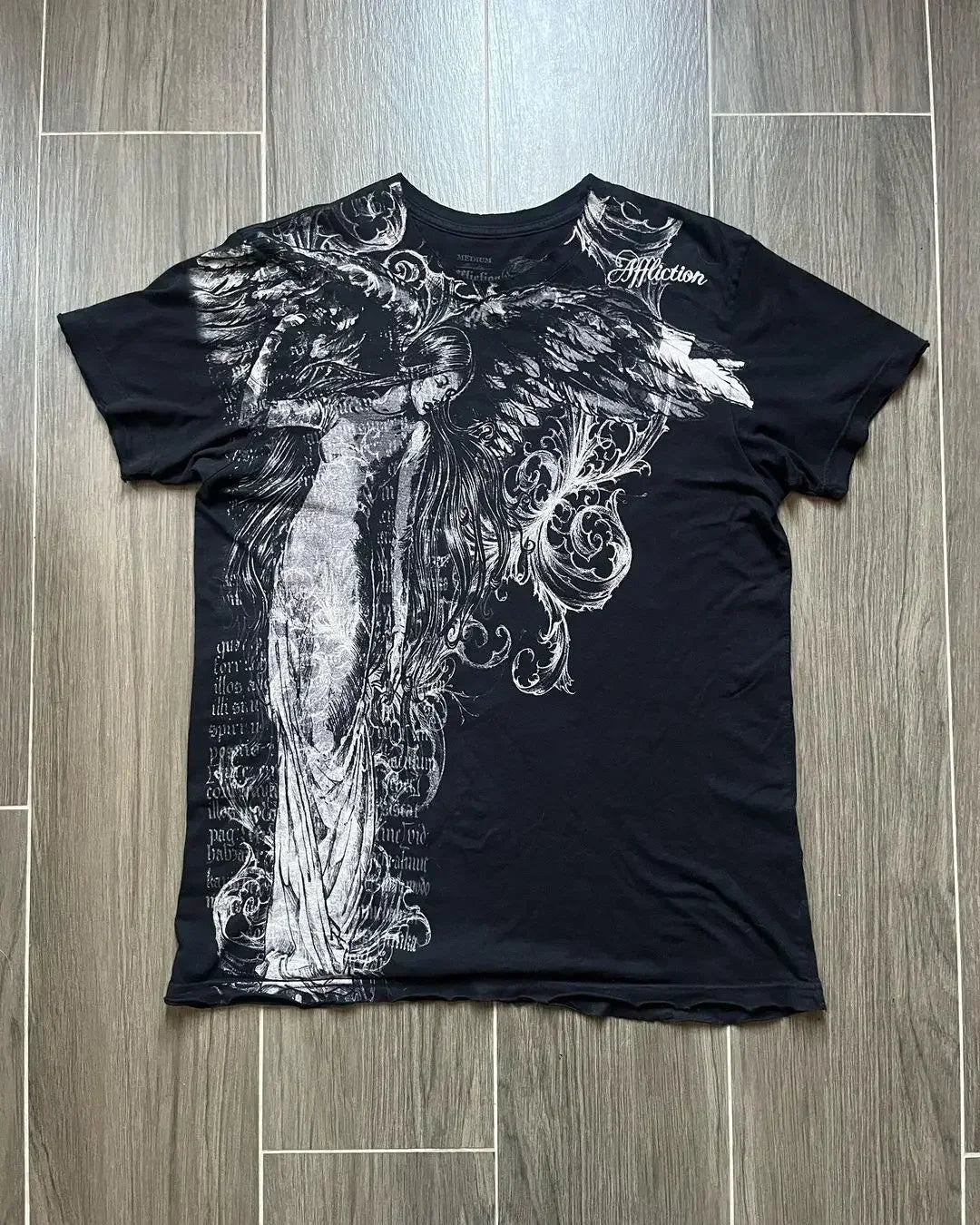 Maxct Harajuku Summer Y2K Aesthetic Print T-shirt Loose Street Rock Round Neck Cotton Short Sleeve Gothic Fashion Clothes Woman