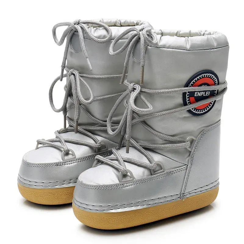 Winter Non-Slip Mid-Calf Slip-on Snow Boots for Women Maxct