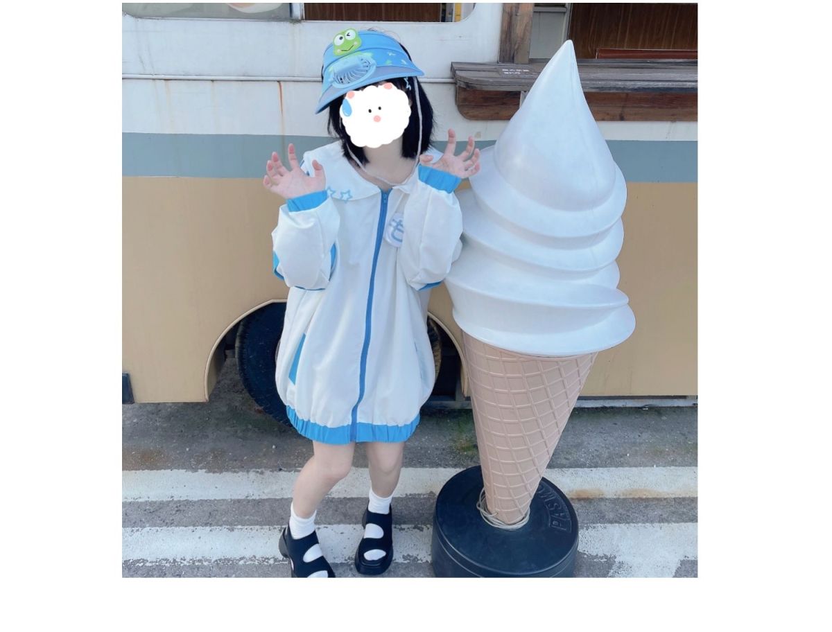 New Japanese Kawaii Jackets Y2K Women Cute Oversized Sweatshirt Preppy Outwear Harajuku Grunge Fairy Clothes Chaquetas Mujer