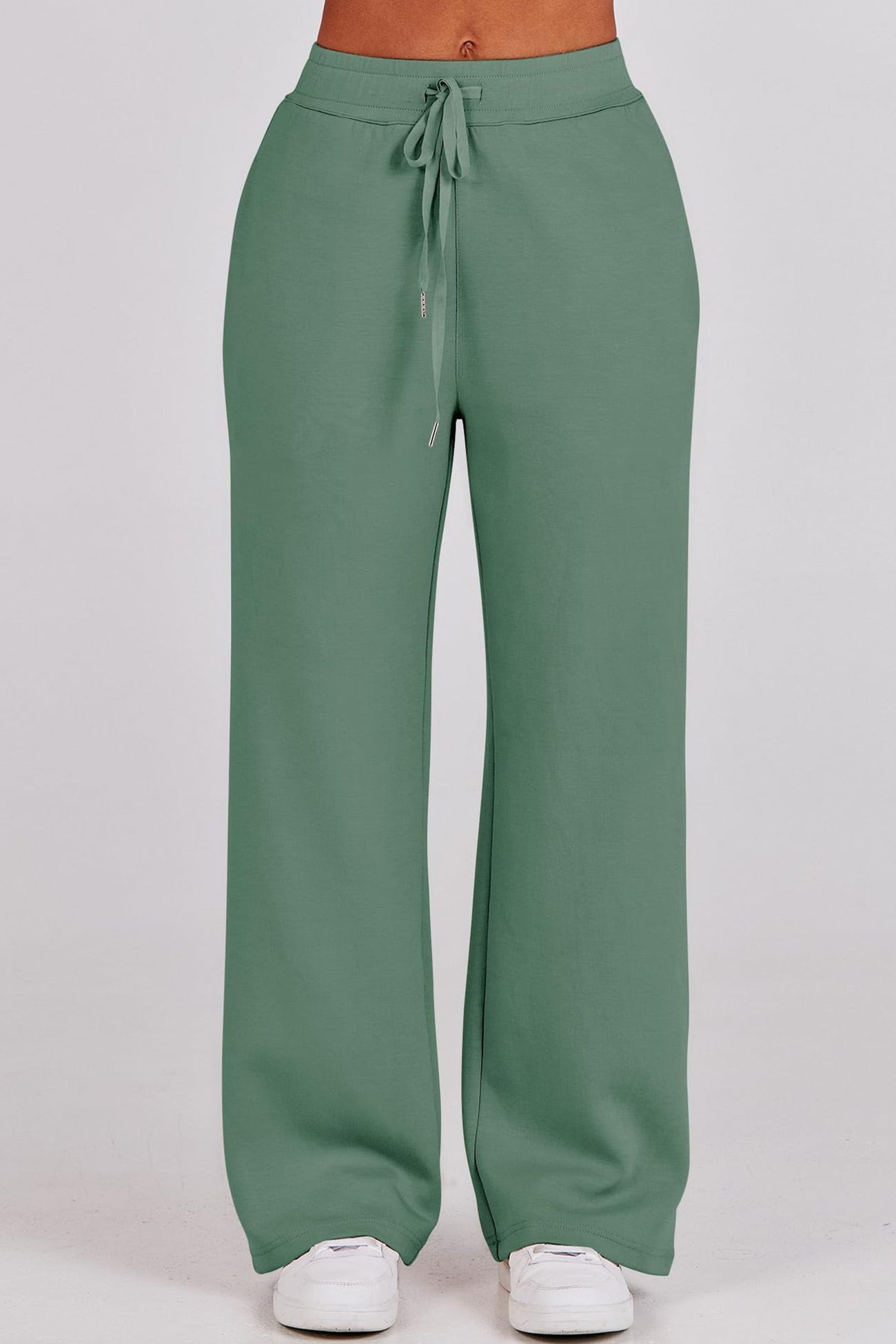 Maxct Lapel Zip-up Sweatshirt Wide Leg Long Pants Set