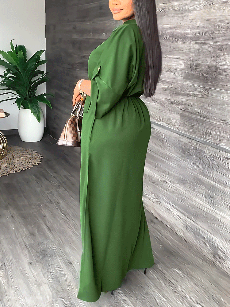 V-neck Split Maxi Dress Maxct