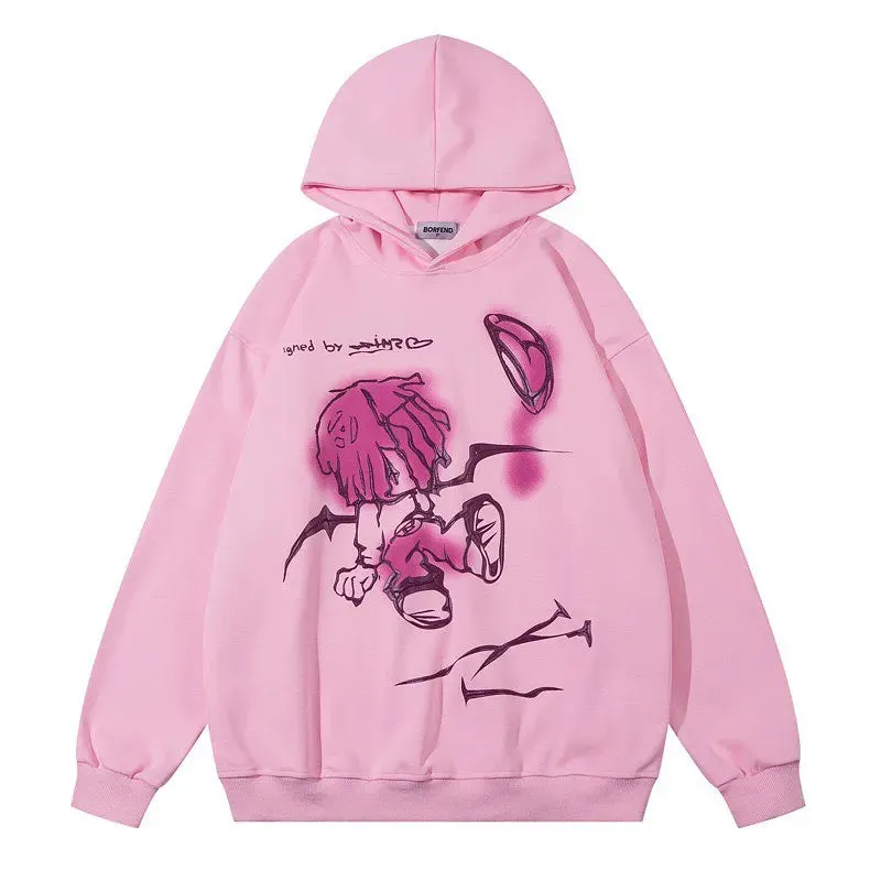 Maxct Y2K Women's Men's Hoodies Clothing Long Sleeve Pullover Sweatshirt Streewear Oversize hi-pop vintage hoodies kpop kpop dance